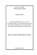 Quản lý bồi dưỡng năng lực tổ chức hoạt động xã hội cho cán bộ đoàn thanh niên cộng sản hồ chí minh các trường trung học phổ thông thành phố bắc kạn, tỉnh bắc kạn