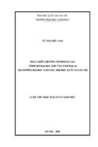 Phát triển chương trình đào tạo trình độ đại học đáp ứng thời đại 4.0 tại trường đại học giáo dục, đại học quốc gia hà nội