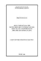 Quản lý đội ngũ giáo viên trường trung học cơ sở dịch vọng hậu, quận cầu giấy, thành phố hà nội theo tiếp cận văn hóa tổ chức
