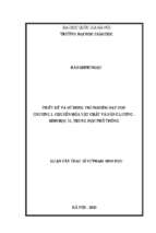 Thiết kế và sử dụng thí nghiệm dạy học chương 1 chuyển hóa vật chất và năng lượng  sinh học 11, trung học phổ thông