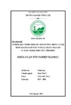áp dụng quy trình chăm sóc nuôi dưỡng, phòng và trị bệnh cho đàn lợn thịt nuôi tại trang trại lợn cù xuân thành, phúc yên, vĩnh phúc