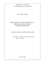 Một số bài toán điều khiển tối ưu đối với hệ phương trình navier  stokes voigt (tt)