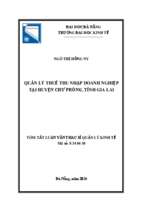 Quản lý thuế thu nhập doanh nghiệp tại huyện chư prông, tỉnh gia lai