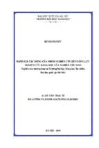 đánh giá tác động của nhóm nghiên cứu đến năng lực nghiên cứu khoa học của nghiên cứu sinh (nghiên cứu trường hợp tại trường đại học khoa học tự nhiên, đại học quốc gia hà nội)