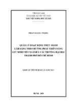 Quản lý hoạt động thực hành lâm sàng theo định hướng phát triển năng lực của sinh viên ngành y các trường đại học thành phố hồ chí minh (1)