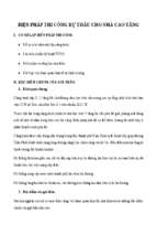 Biện pháp thi công dự thầu cho nhà cao tầng