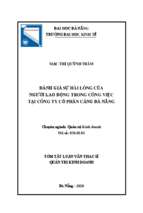 đánh giá sự hài lòng của người lao động trong công việc tại công ty cổ phần cảng đà nẵng