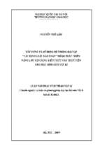 Xây dựng và sử dụng hệ thống bài tập “các định luật bảo toàn” nhằm phát triển năng lực vận dụng kiến thức vào thực tiễn cho học sinh giỏi vật lí