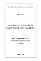 Sự đa dạng về tổ chức, hệ phái của đạo tin lành ở việt nam hiện nay (tt)