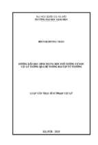 Hướng dẫn học sinh trung học phổ thông tự học vật lý thông qua hệ thống bài tập từ trường