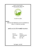 Khảo sát quy trình bảo quản củ cải trắng tại công ty cổ phần mt nhật bản