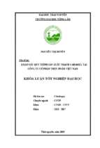 Khảo sát quy trình sản xuất thạch caramel tại công ty cổ phẩn thực phẩm việt nam