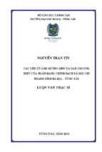 Các yếu tố ảnh hưởng đến tài sản thương hiệu của ngân hàng chính sách xã hội chi nhánh tỉnh bà rịa   vũng tàu