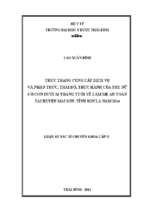 Thực trạng cung cấp dịch vụ và nhận thức, thái độ, thực hành của phụ nữ có con dưới 24 tháng tuổi về làm mẹ an toàn tại huyện mai sơn, tỉnh sơn la năm 2014.