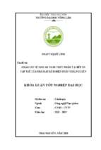 Khảo sát vệ sinh an toàn thực phẩm tại bếp ăn tập thể của nhà máy kẽm điện phân thái nguyên