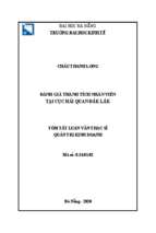 đánh giá thành tích nhân viên tại cục hải quan đắk lắk