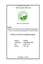 Khảo sát quy trình công nghệ chế biến tôm nobashi tại công ty cổ phần xuất nhập khẩu thủy sản quảng ninh