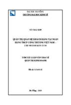 Quản trị quan hệ khách hàng tại ngân hàng tmcp công thương việt nam – chi nhánh kon tum