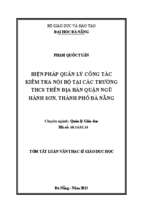 Biện pháp quản lý công tác kiểm tra nội bộ tại các trường thcs trên địa bàn quận ngũ hành sơn, thành phố đà nẵng