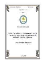 Giải pháp quản trị rủi ro tín dụng tại ngân hàng thương mại cổ phần công thương việt nam