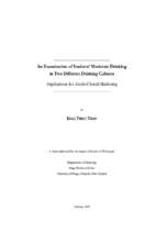 An examination of students’ moderate drinking in two different drinking cultures implications for alcohol social marketing