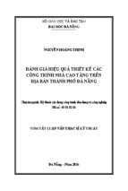 đánh giá hiệu quả thiết kế các công trình nhà cao tầng trên địa bàn thành phố đà nẵng