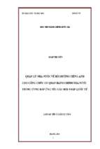 Quản lý nhà nước về bồi dưỡng tiếng anh cho công chức cơ quan hành chính nhà nước trung ương đáp ứng yêu cầu hội nhập quốc tế