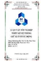 Thiết kế hệ thống  giữ xe ô tô tự động