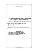 Báo cáo kết quả nghiên cứu,ứng dụng sáng kiến một số phương pháp nhằm giúp học sinh học tốt bài thể dục phát triển chung ở trường tiểu học vân hội