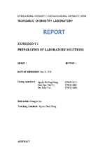 Report experiment 1 preparation of laboratory solutions