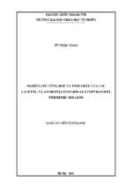 Nghiên cứu tổng hợp và tính chất của các 3 acetyl  và 4  formylcoumarin glycopyranosyl thiosemicarbazon