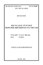 Hợp tác quốc tế về thuế trong điều kiện hiện nay của việt nam tt