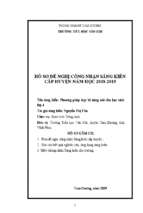 Báo cáo kết quả nghiên cứu,ứng dụng sáng kiến  phương pháp dạy kĩ năng nói cho học sinh lớp 4