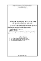 Báo cáo kết quả nghiên cứu,ứng dụng sáng kiến một số phương pháp nhằm giúp học sinh học tốt bài thể dục phát triển chung ở trường tiểu học vân hội