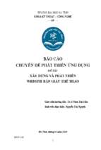 Báo cáo chuyên đề phát triển ứng dụng xây dựng và phát triển website bán giày thể thao