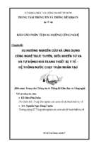 Xu hướng nghiên cứu và ứng dụng công nghệ trưc tuyến, điều khiển từ xa và tự động hoá trang thiết bị y tế   hệ thống nước chạy thận nhân tạo