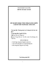 Báo cáo kết quả nghiên cứu,ứng dụng sáng kiến  phương pháp dạy kĩ năng nói cho học sinh lớp 4