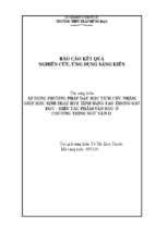 Báo cáo kết quả nghiên cứu ứng dụng sáng kiến áp dụng phương pháp dạy học tích cực nhằm giúp học sinh phát huy tính sáng tạo trong giờ đọc hiểu tác phẩm văn học ở chương trình ngữ văn 12