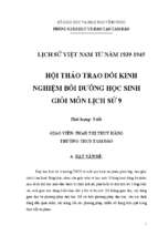 Chuyên đề lịch sử việt nam từ năm 1939 1945