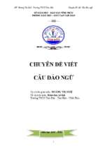 Chuyên đề viết câu đảo ngữ