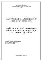 Phân loại và phương pháp giải bài tập chương  động lực học chất điểm  vật lý 10