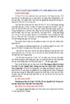 Báo cáo kết quả nghiên cứu ứng dụng sáng kiến vận dụng tư liệu về vở kịch vũ như tô của nguyễn huy tưởng vào dạy học đoạn trích vĩnh biệt cửu trùng đài.