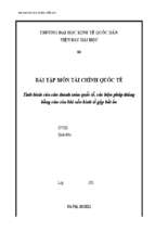 Tình hình cán cân thanh toán quốc tế, các biện pháp thăng bằng cán cân khi nền kinh tế gặp bất ổn