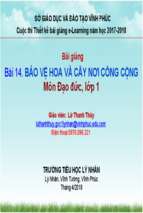 Bảo vệ hoa và cây nơi công cộng môn đạo đức, lớp 1.pptx