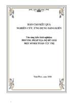 Báo cáo kết quả nghiên cứu ứng dụng sáng kiến phương pháp tọa độ để giải một số bài toán cực trị