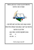 Chuyên đề hướng dẫn học sinh phương pháp giải bài tập vận dụng định luật ôm   vật lý 9