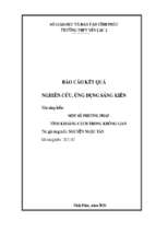 Skkn một số phương pháp tính khoảng cách trong không gian