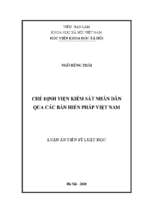 Chế định viện kiểm sát nhân dân qua các bản hiến pháp việt nam