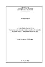 An sinh xã hội của lao động trong khu vực phi chính thức   nghiên cứu bảo hiểm y tế và bảo hiểm xã hội tại thành phố hà nội
