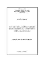 Thực hiện chính sách hỗ trợ phát triển kinh tế đối với đồng bào dân tộc thiểu số huyện ia grai, tỉnh gia lai